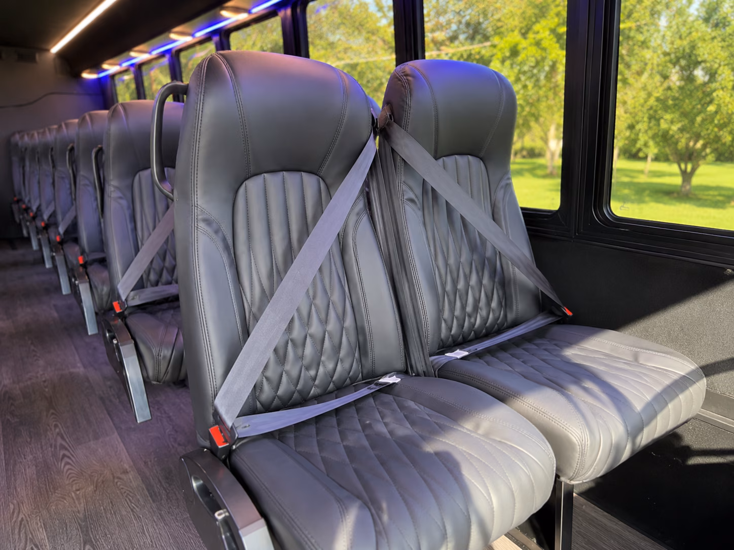 pleasanton 20 passenger minibus interior