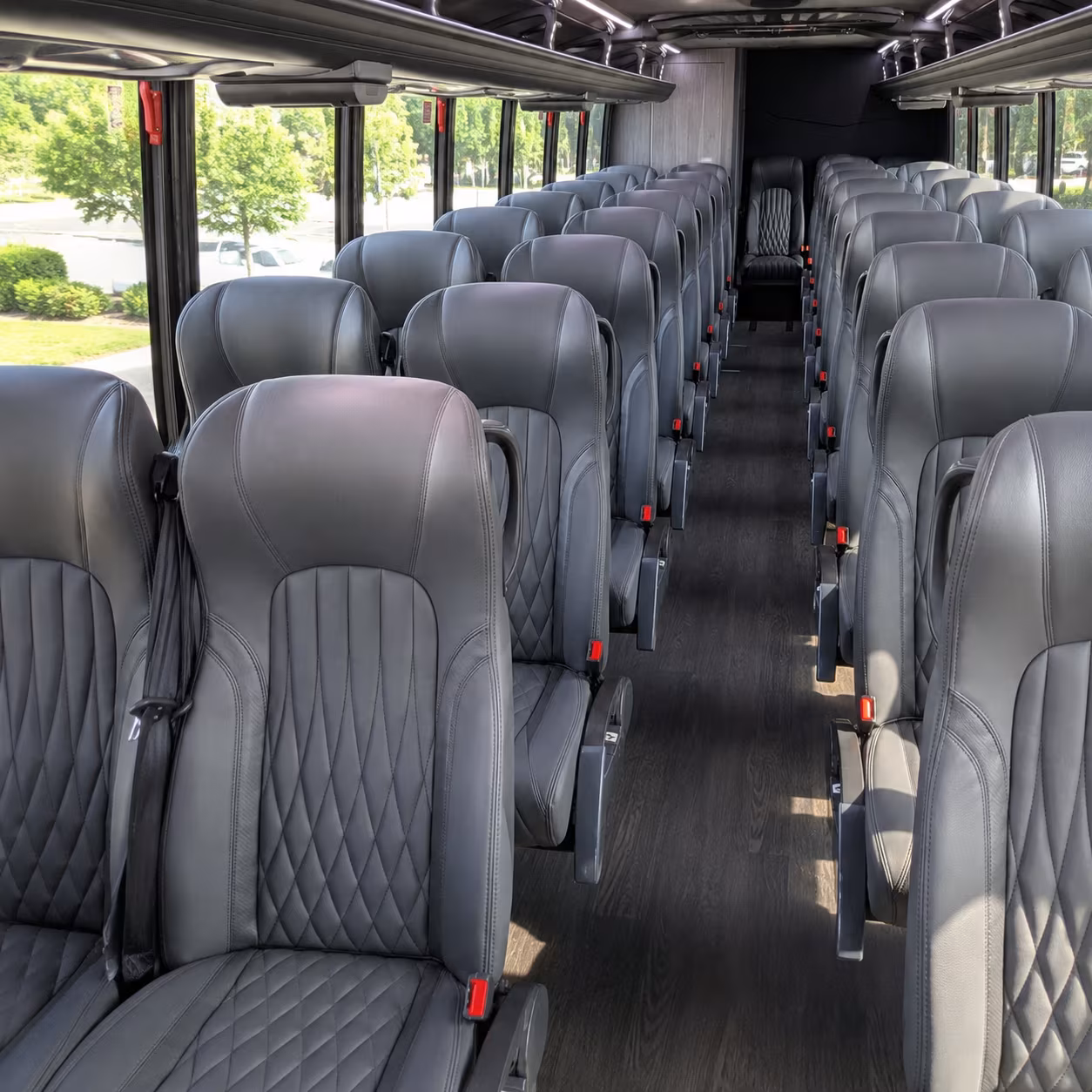 pleasanton 28 passenger minibus interior