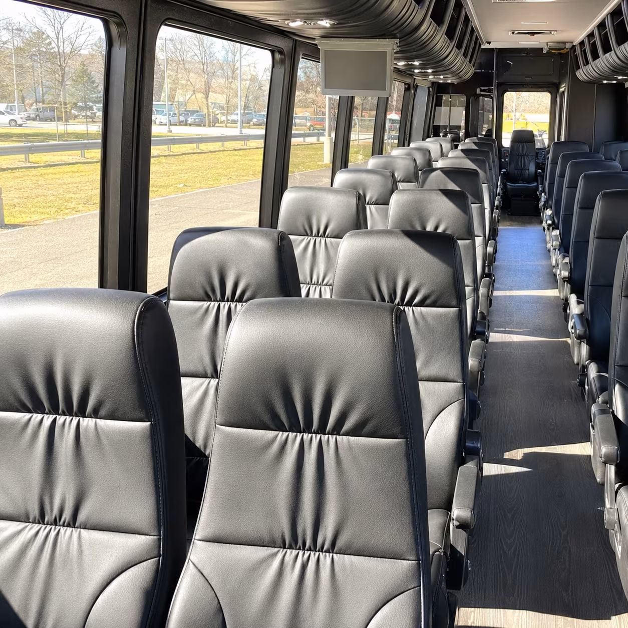 pleasanton 30 passenger minibus inside