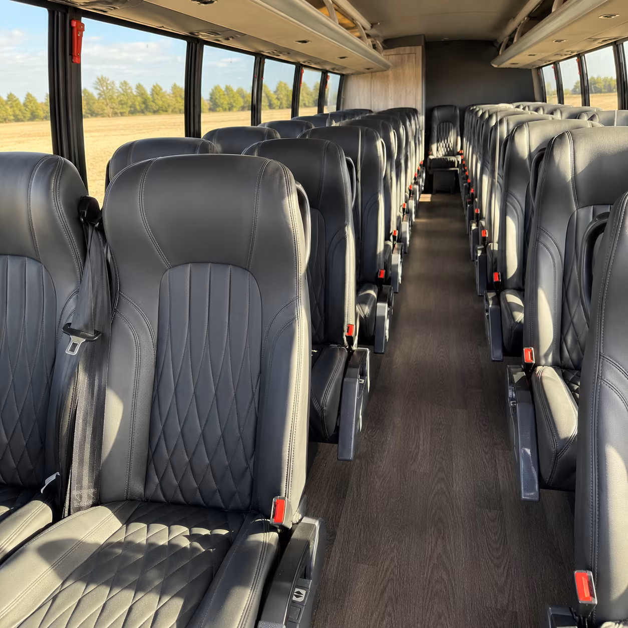 pleasanton 30 passenger minibus interior