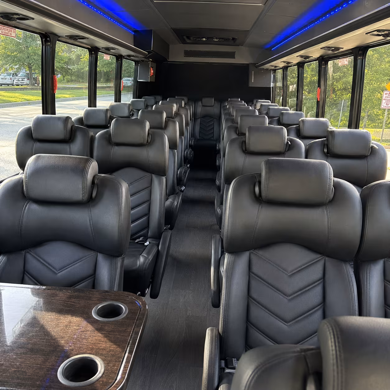 pleasanton 35 passenger minibus inside