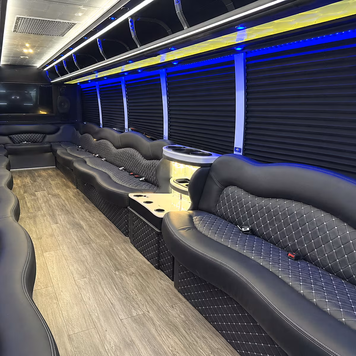 pleasanton party bus rentals inside